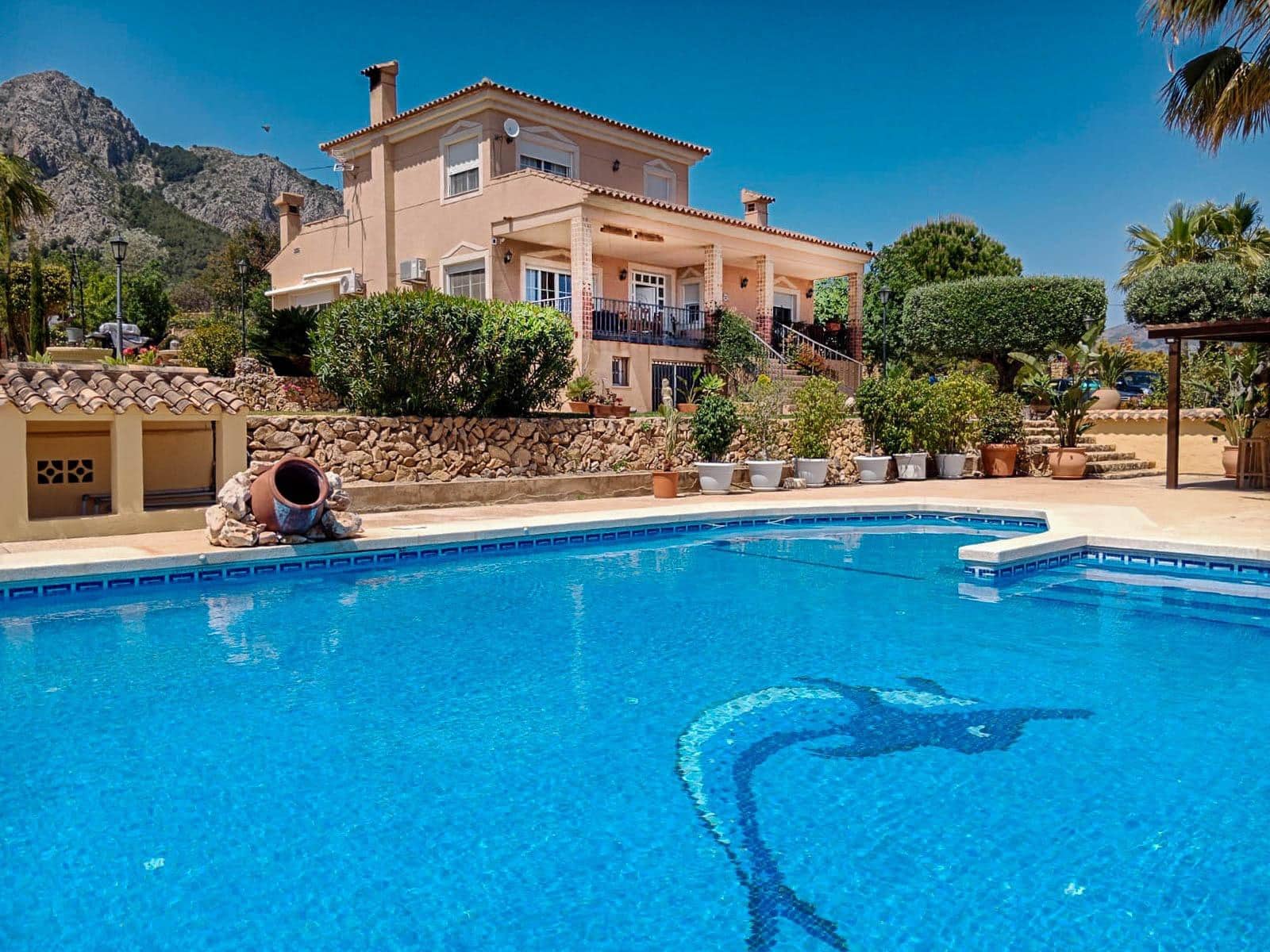 4 Zimmer Villa zu vermieten in Polop mit Pool Garage - 3.500 € (Ref: 8059458)