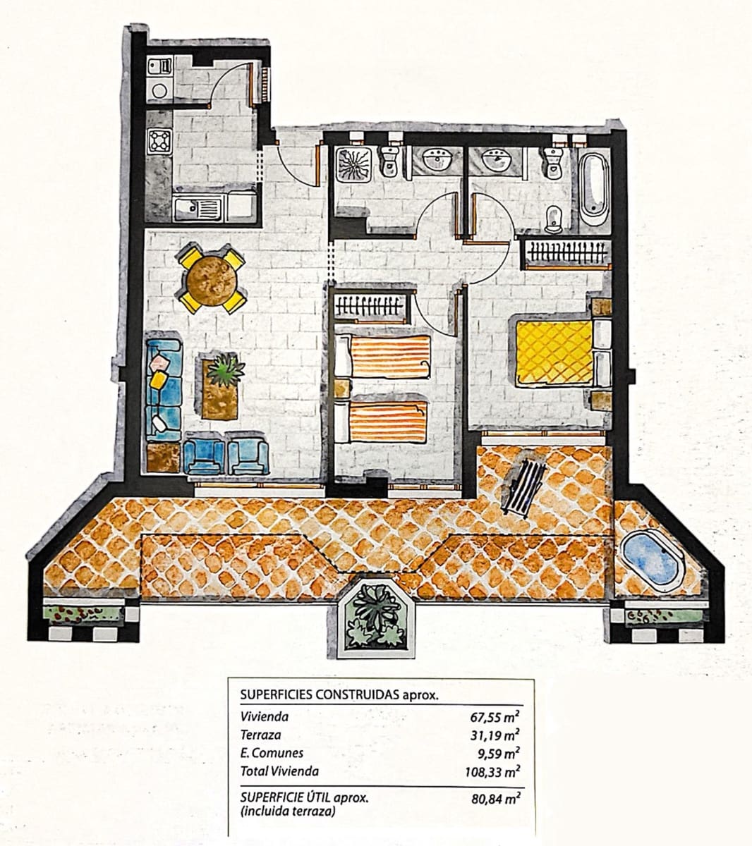 2 sypialnia Apartament na sprzedaż w Finestrat z basenem garażem - 359 000 € (Ref: 9243307)