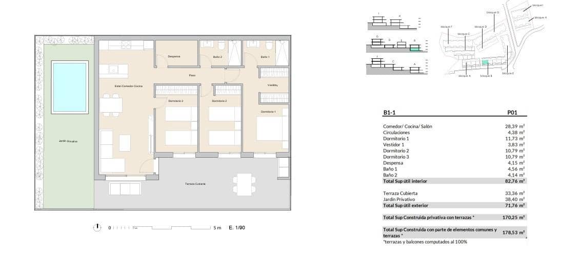 3 soveværelse Lejlighed til salg i Alfaz del Pi / L'Alfas del Pi med swimmingpool - € 399.000 (Ref: 9778067)