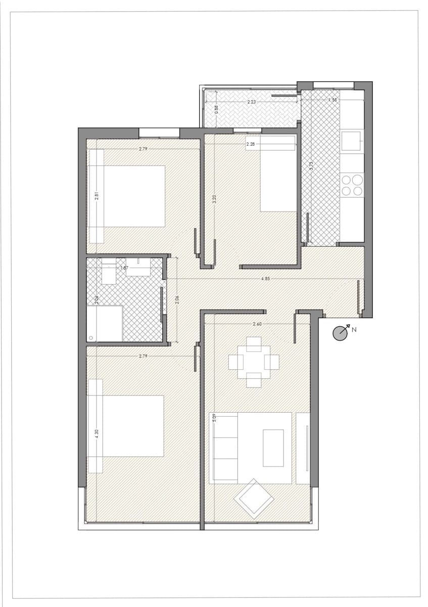 3 Zimmer Wohnung zu verkaufen in Sevilla Stadt - 205.000 € (Ref: 10044902)
