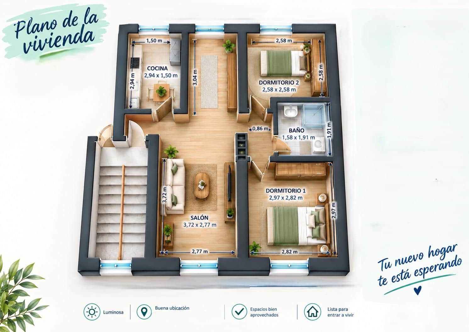 2 camera da letto Appartamento in vendita in Siviglia citta - 140.000 € (Rif: 10185048)