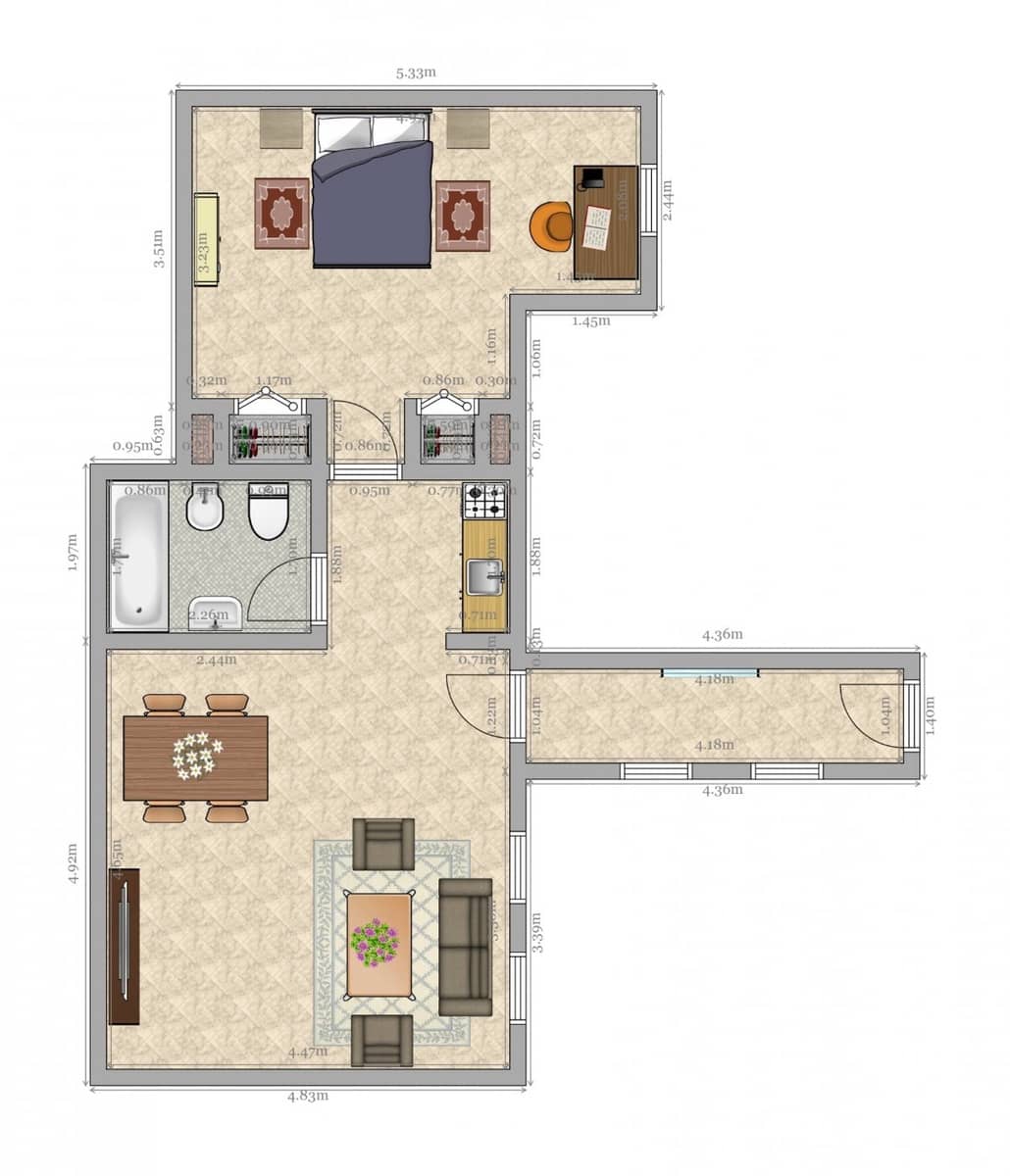 1 sovrum Lägenhet till salu i Sevilla stad - 295 000 € (Ref: 9029608)