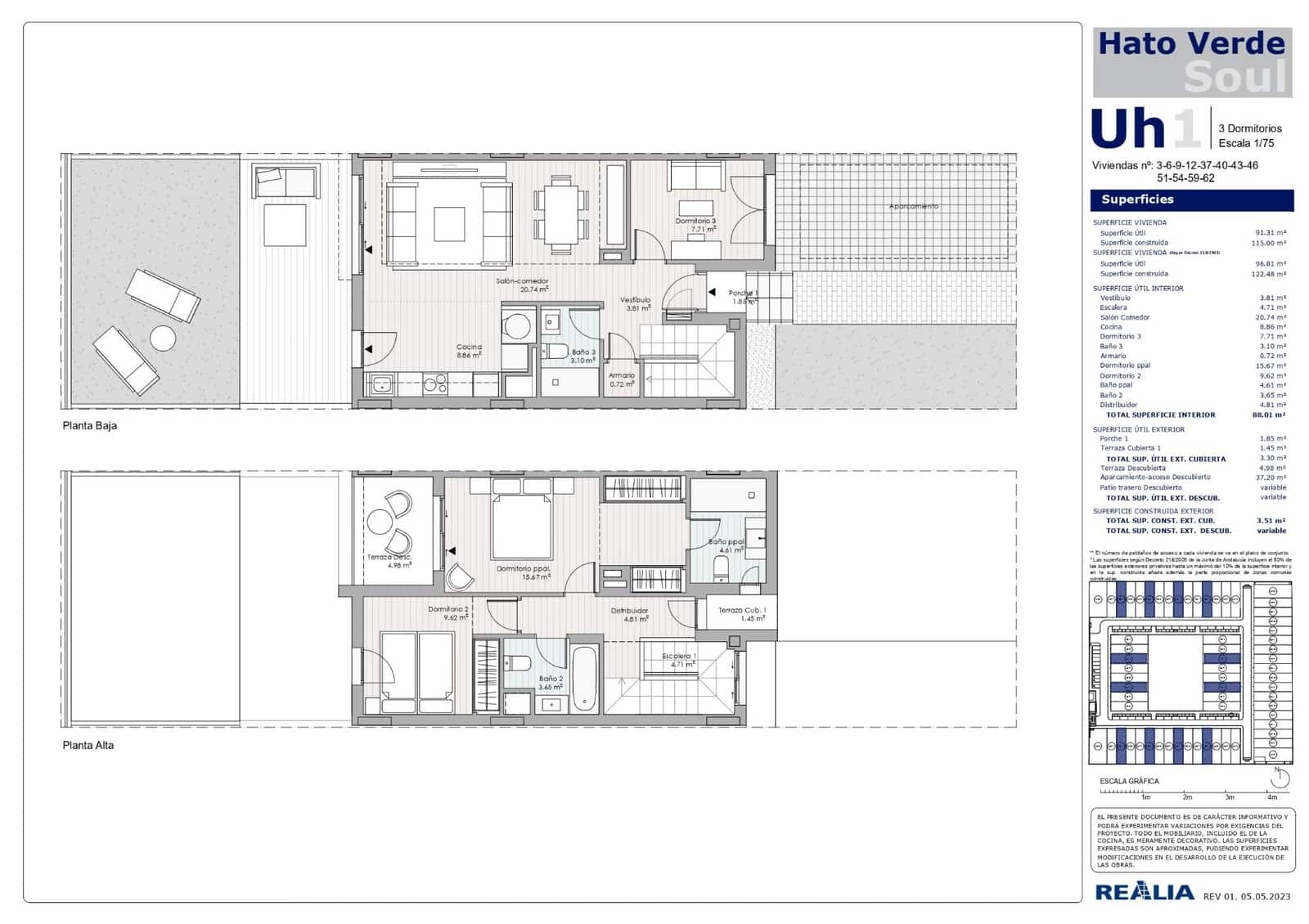 3 soveværelse Rækkehus til salg i Las Pajanosas med swimmingpool - € 232.000 (Ref: 9085342)