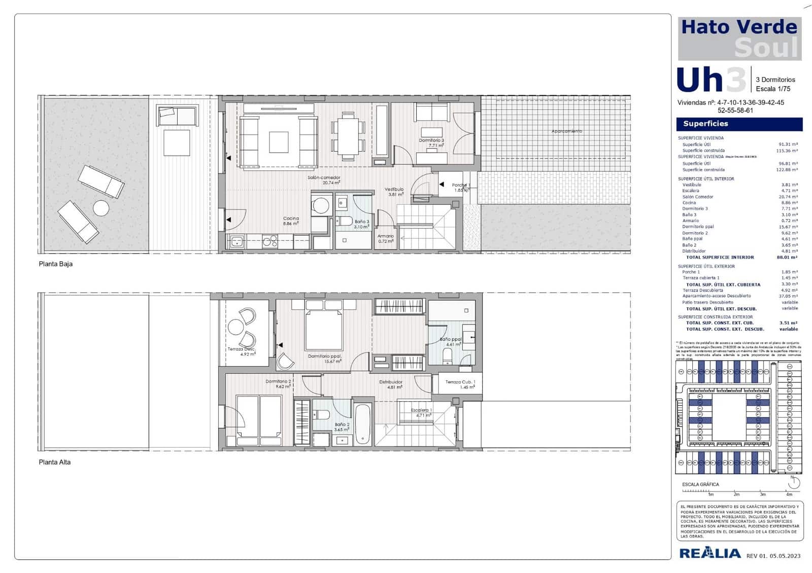 3 soveværelse Rækkehus til salg i Las Pajanosas med swimmingpool - € 232.000 (Ref: 9085342)