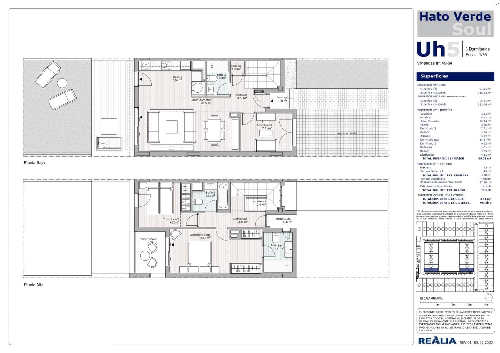 3 soveværelse Rækkehus til salg i Las Pajanosas med swimmingpool - € 232.000 (Ref: 9085342)