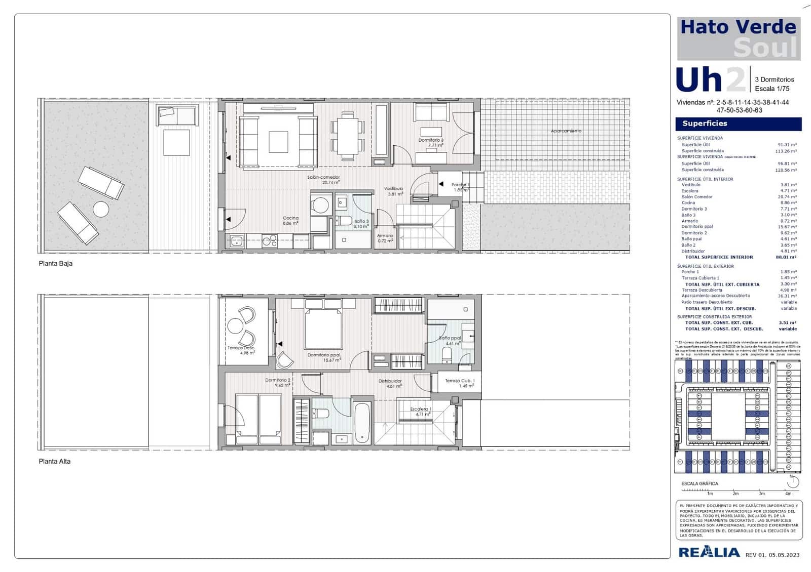 3 soveværelse Rækkehus til salg i Las Pajanosas med swimmingpool - € 232.000 (Ref: 9085342)