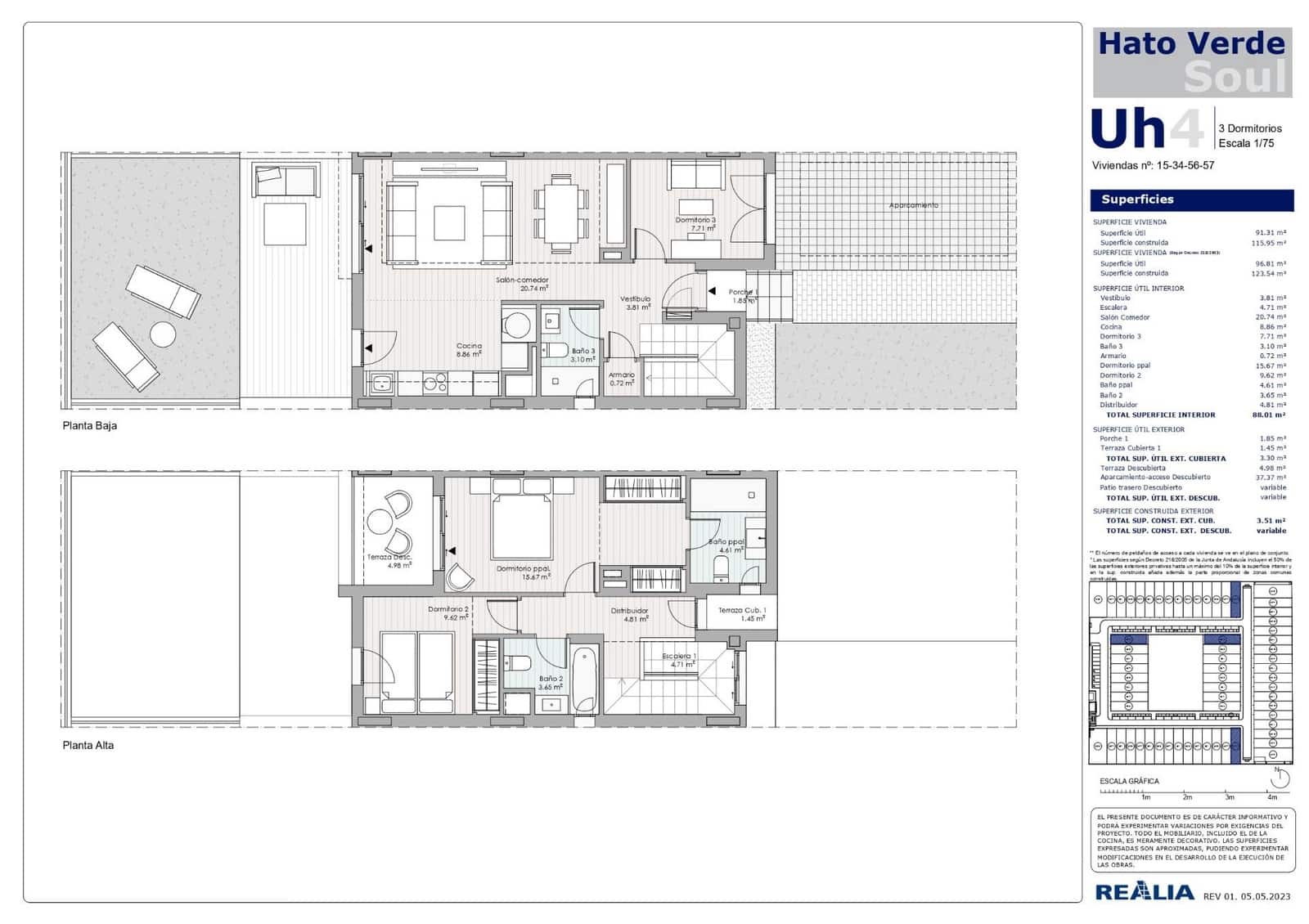 3 soveværelse Rækkehus til salg i Las Pajanosas med swimmingpool - € 232.000 (Ref: 9085342)