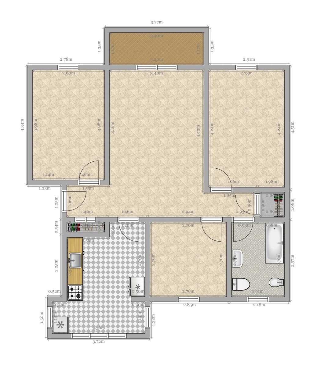3 soveværelse Lejlighed til salg i Sevilla by - € 240.000 (Ref: 9257359)