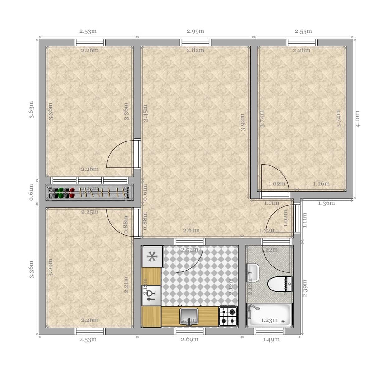 3 soveværelse Lejlighed til salg i Sevilla by - € 230.000 (Ref: 9257360)