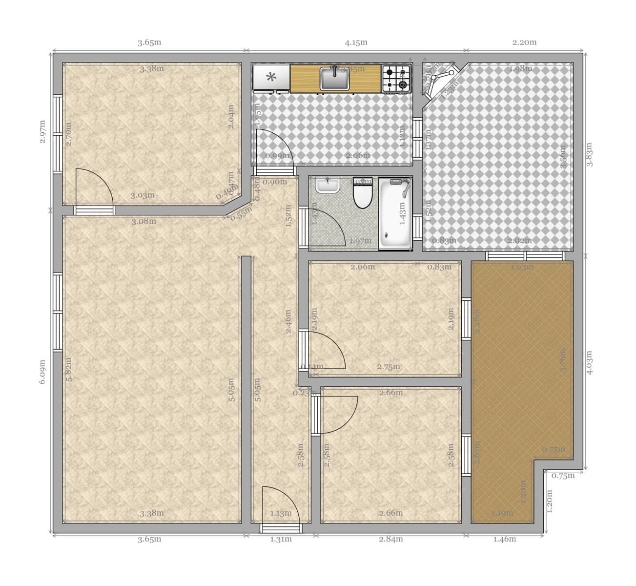 3 chambre Appartement à vendre à Seville ville - 149 900 € (Ref: 9312940)