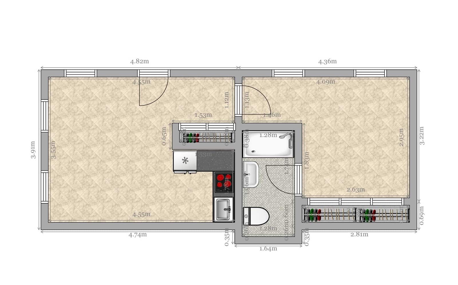 1 bedroom Apartment for rent in Seville city - € 780 (Ref: 9359663)