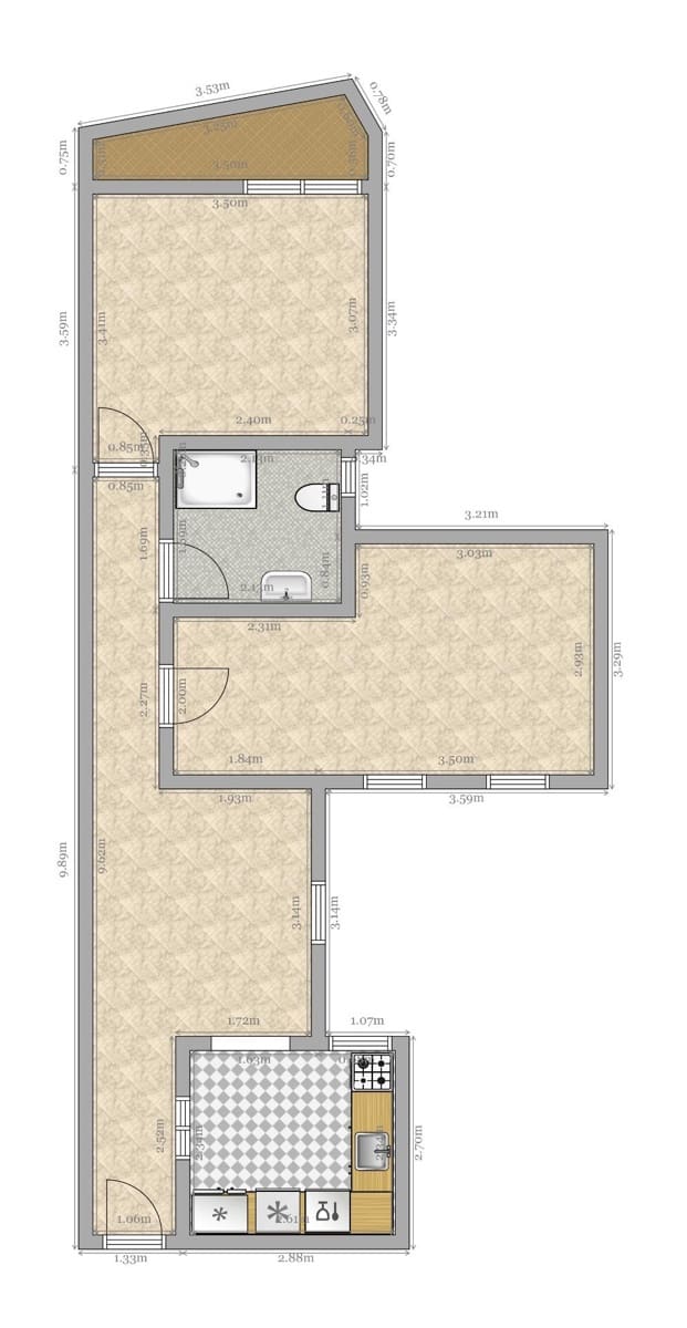 2 Zimmer Wohnung zu verkaufen in San Juan de Aznalfarache - 119.000 € (Ref: 9367617)