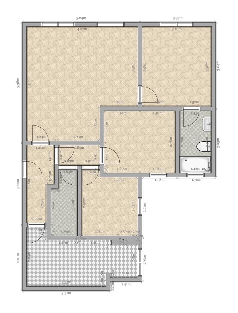 3 quarto Apartamento para venda em Sevilha cidade com garagem - 210 000 € (Ref: 9374205)