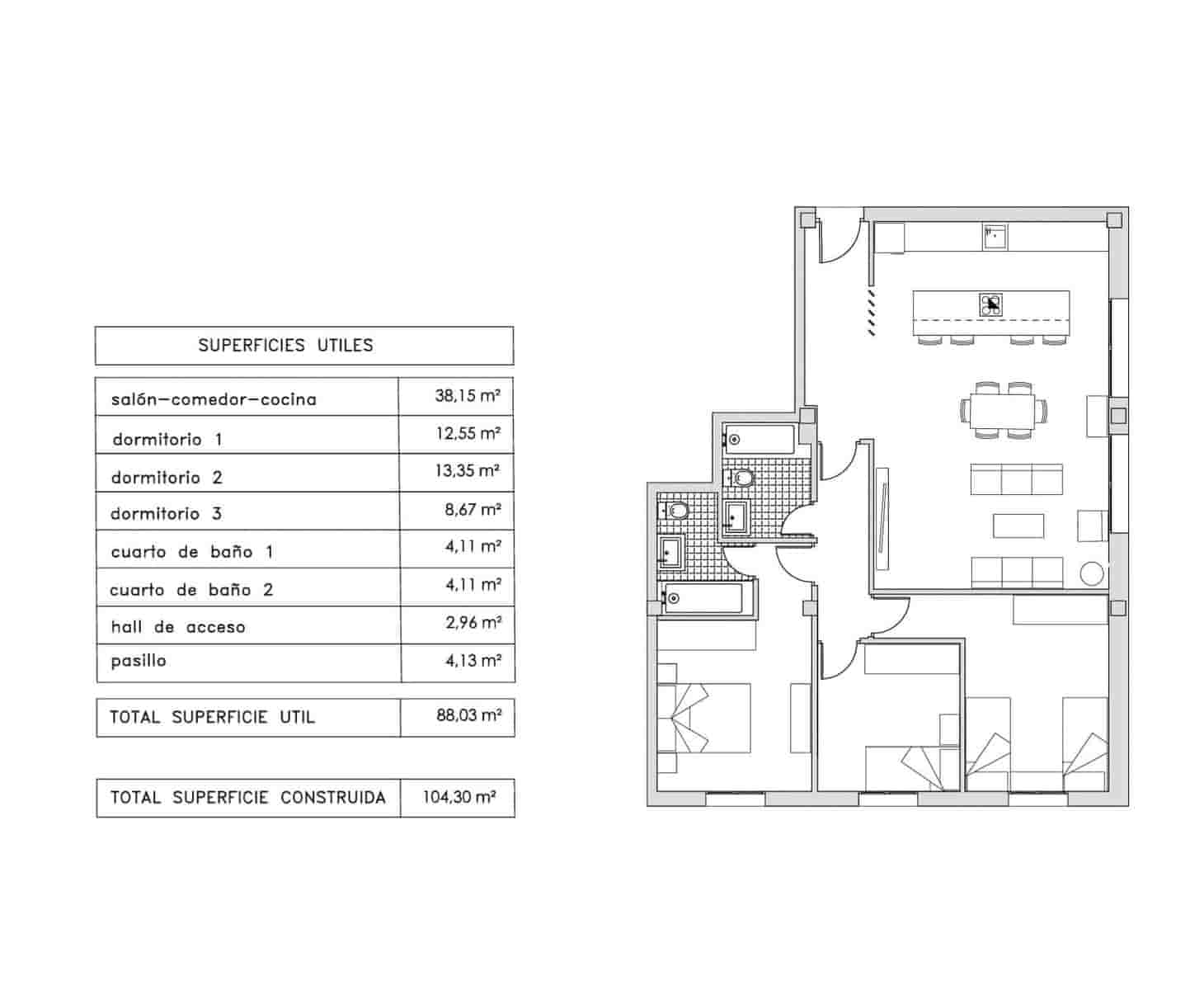3 bedroom Apartment for sale in Seville city - € 255,000 (Ref: 9387990)