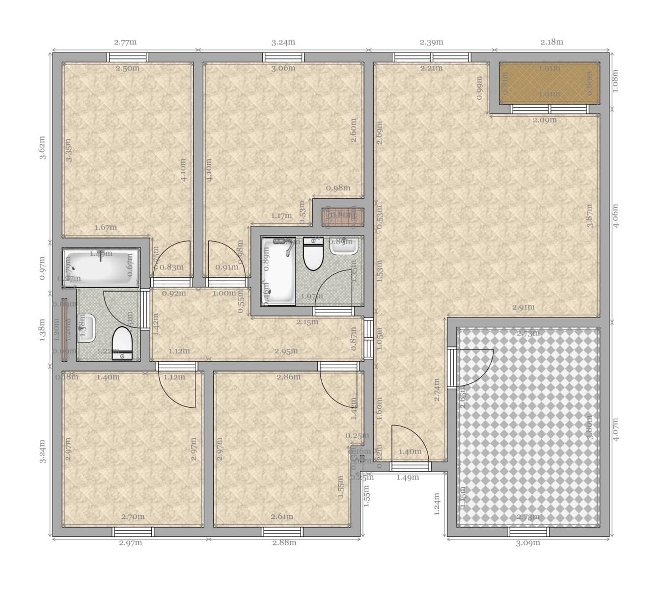 4 soverom Leilighet til salgs i Sevilla by - € 209 900 (Ref: 9396087)