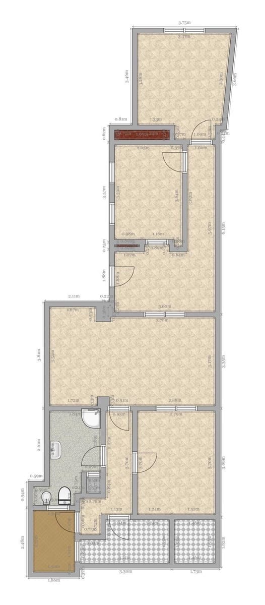 3 Zimmer Apartment zu verkaufen in Sevilla Stadt - 360.000 € (Ref: 9446431)