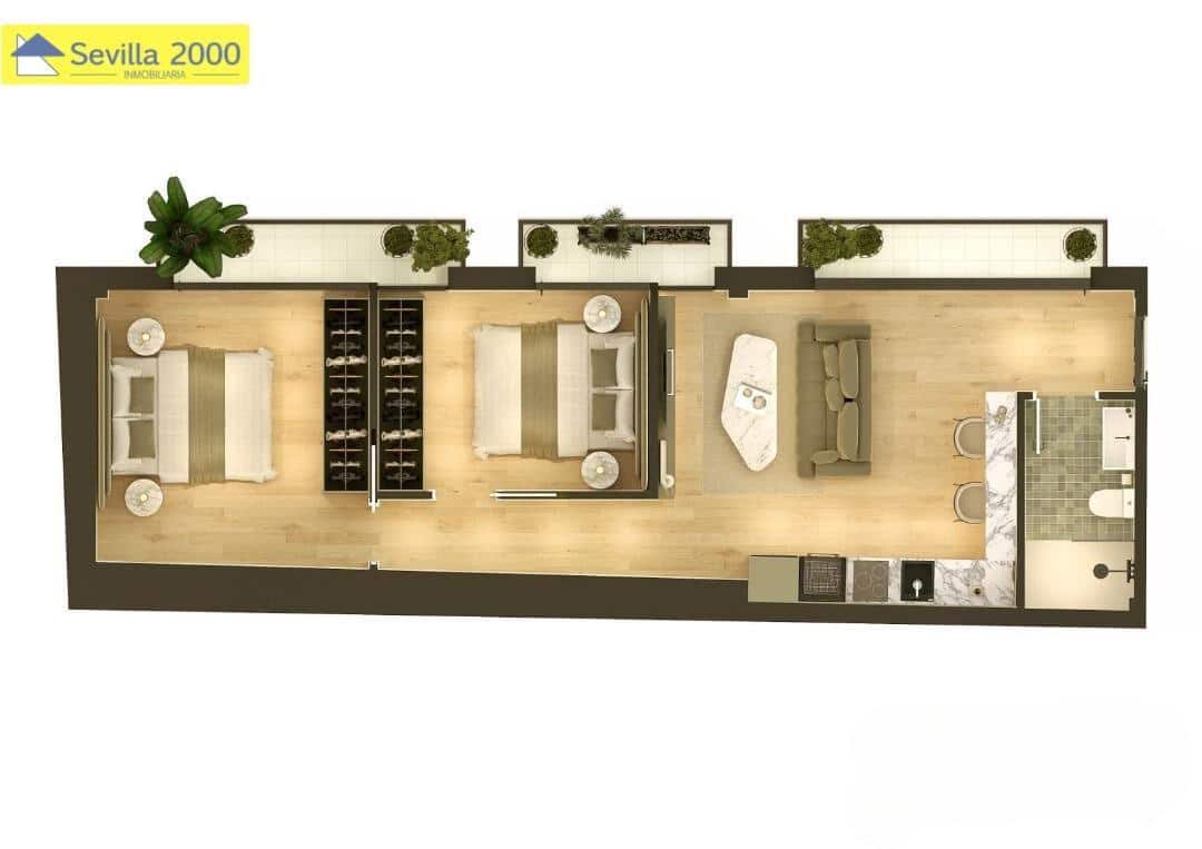 Piso de 2 habitaciones en Sevilla ciudad en venta - 450.000 € (Ref: 9462437)