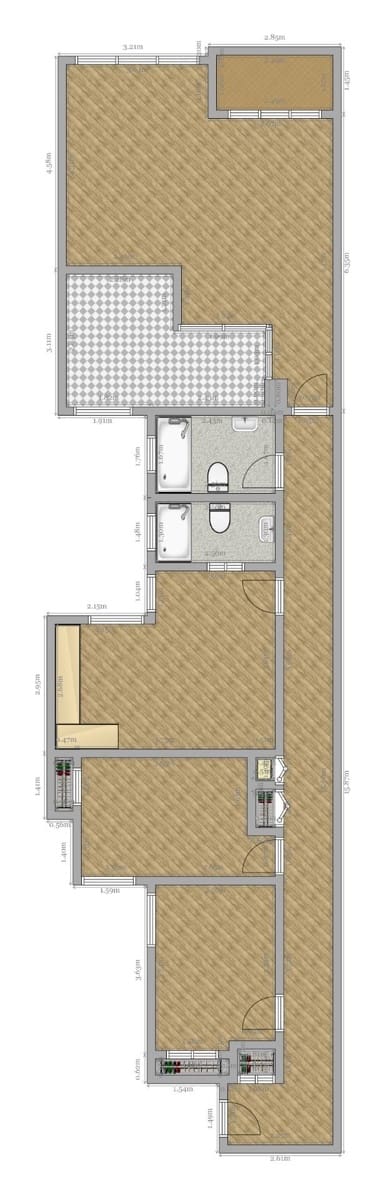 3 Zimmer Wohnung zu verkaufen in Sevilla Stadt - 545.000 € (Ref: 9605049)