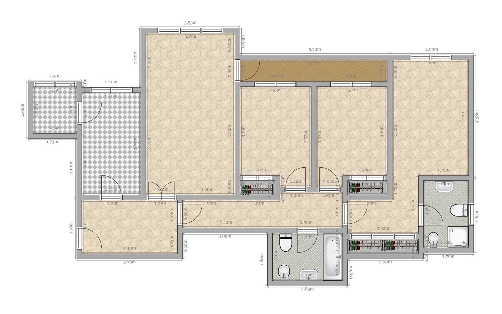 3 makuuhuone Asunto myytävänä paikassa Sevilla kaupunki mukana uima-altaan - 450 000 € (Ref: 9605050)