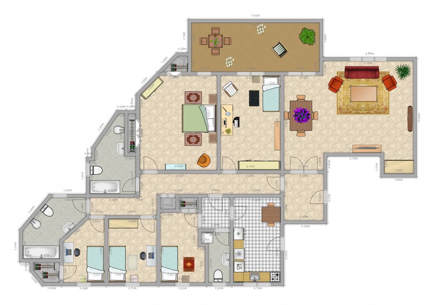 5 Zimmer Wohnung zu verkaufen in Sevilla Stadt - 846.500 € (Ref: 9686516)