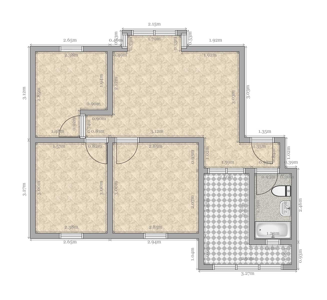 3 chambre Appartement à vendre à Seville ville - 133 000 € (Ref: 9695419)