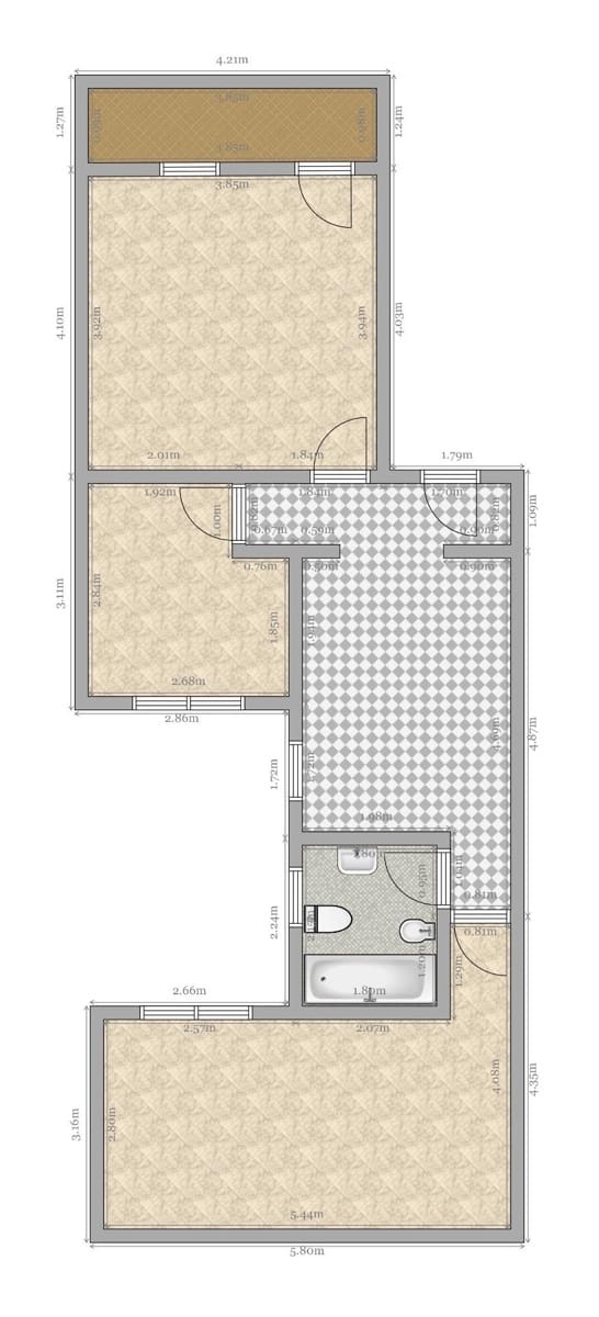 Piso de 2 habitaciones en Sevilla ciudad en venta - 99.990 € (Ref: 9806536)