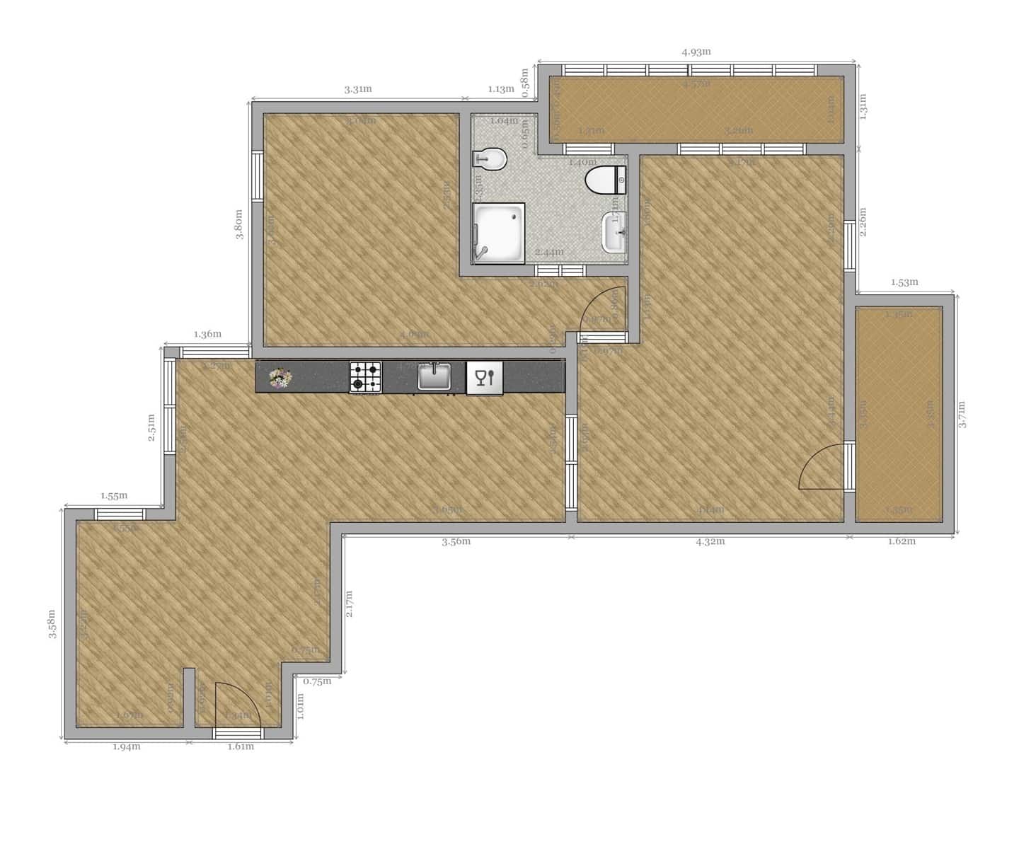 1 soveværelse Lejlighed til salg i Sevilla by - € 359.000 (Ref: 9829246)