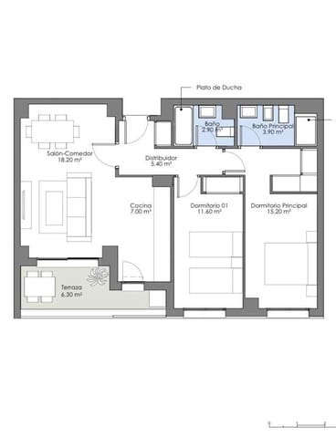 2 soveværelse Lejlighed til salg i Mairena del Aljarafe med swimmingpool garage - € 279.000 (Ref: 9890456)