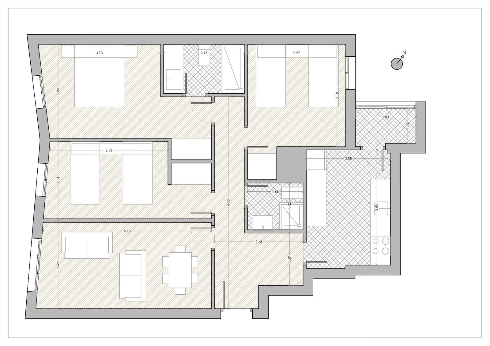 3 soveværelse Lejlighed til salg i Sevilla by med swimmingpool garage - € 599.000 (Ref: 9966706)