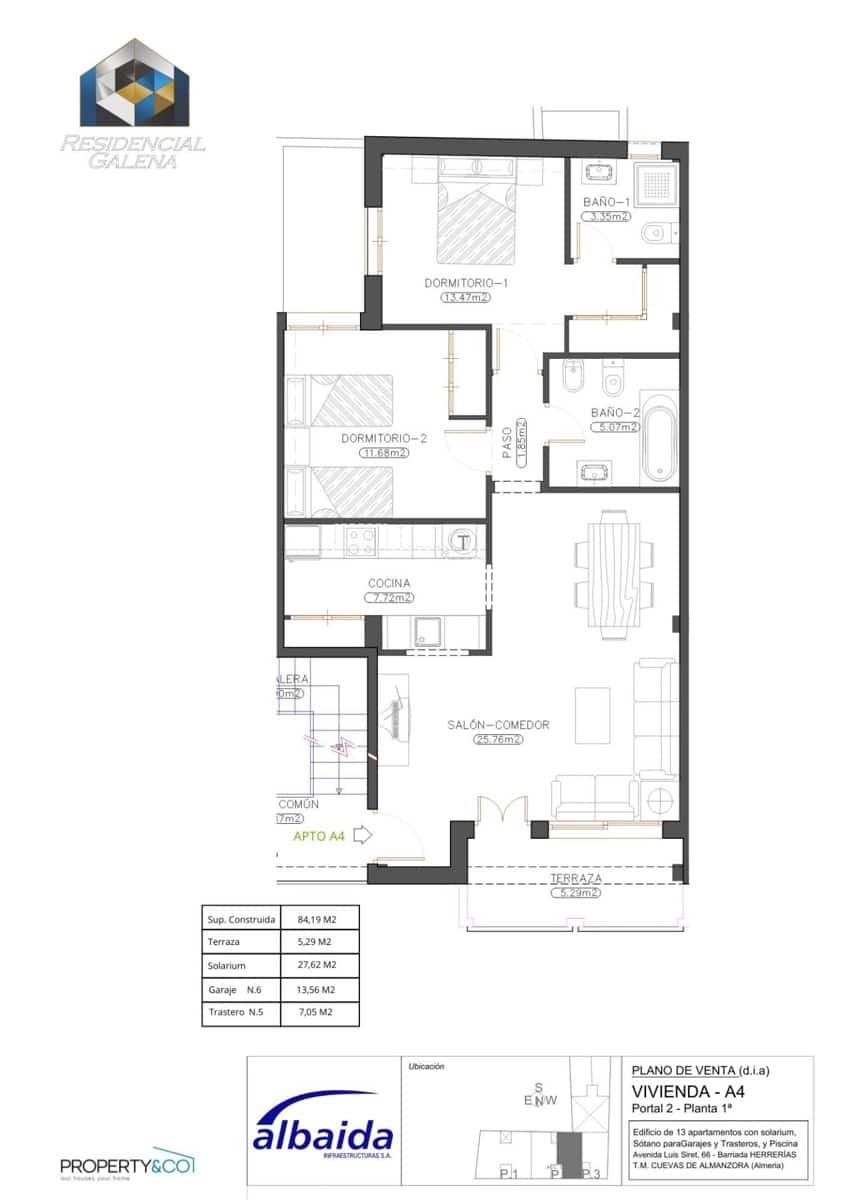 2 quarto Apartamento para venda em Cuevas del Almanzora com piscina - 118 900 € (Ref: 9679940)