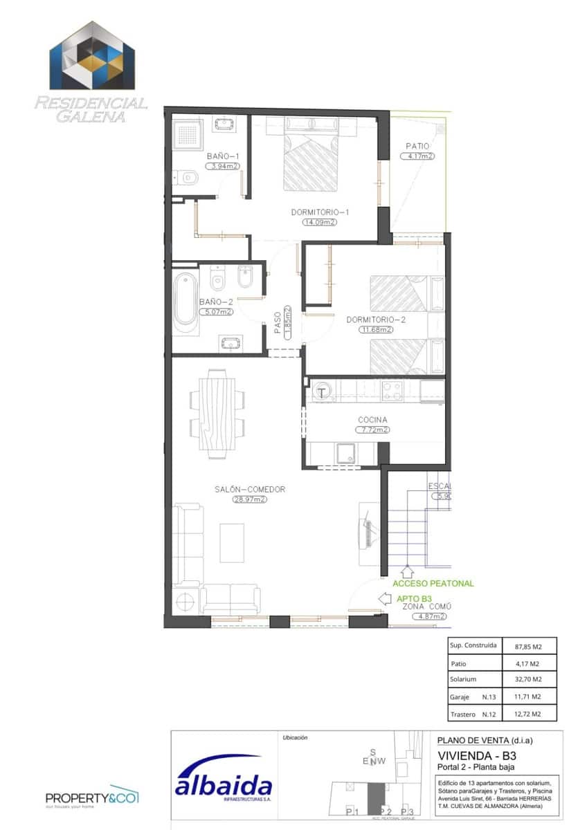 2 quarto Apartamento para venda em Cuevas del Almanzora com piscina - 118 900 € (Ref: 9679940)