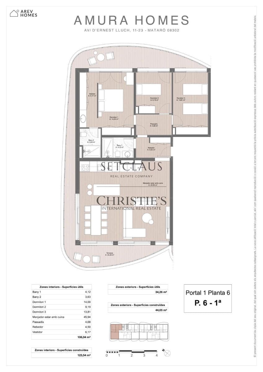 3 slaapkamer Penthouse te koop in Mataro met zwembad - € 1.068.000 (Ref: 10172929)