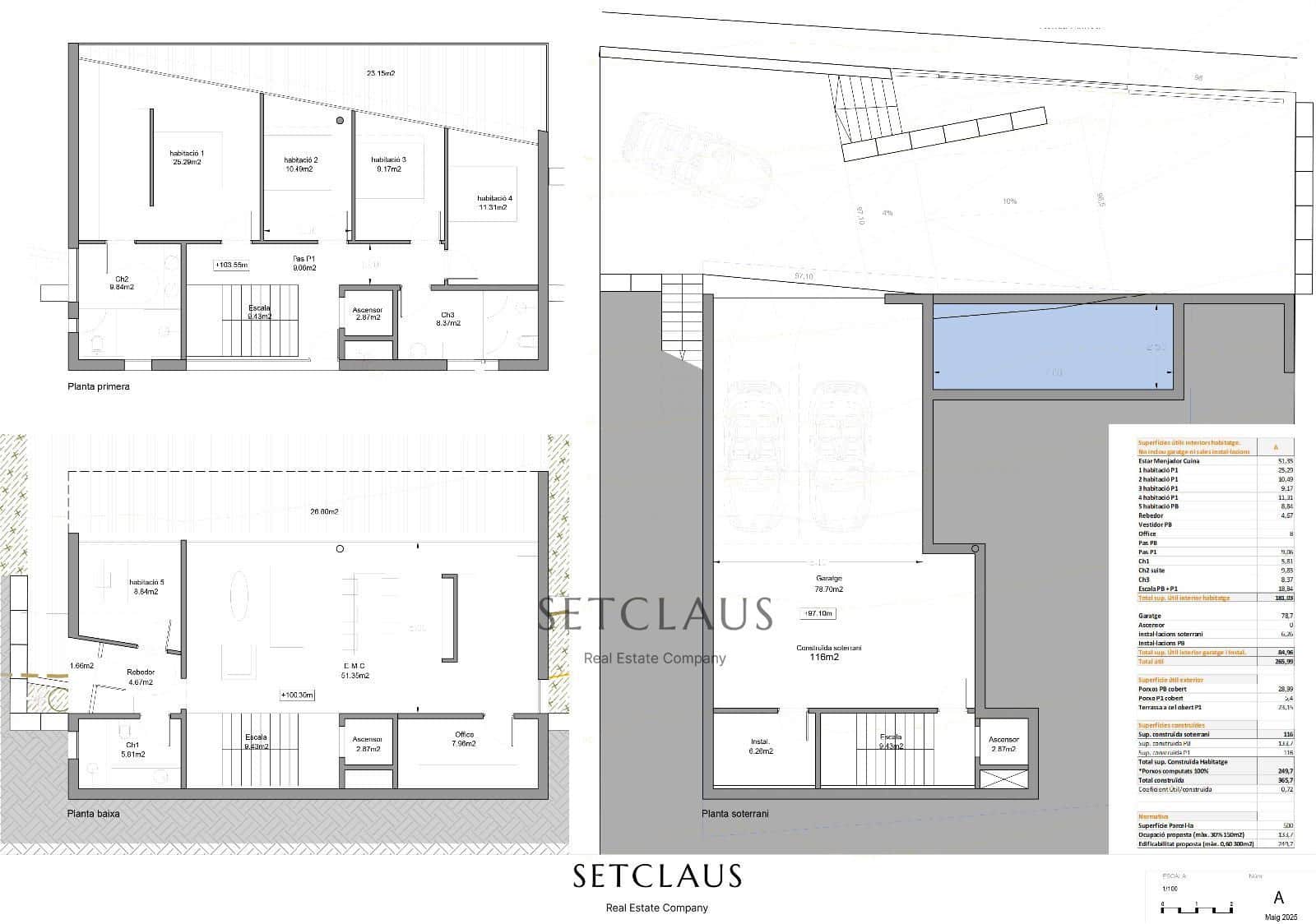 5 makuuhuone Huvila myytävänä paikassa Premia de Dalt mukana uima-altaan 
autotalli - 1 320 000 € (Ref: 9237745)