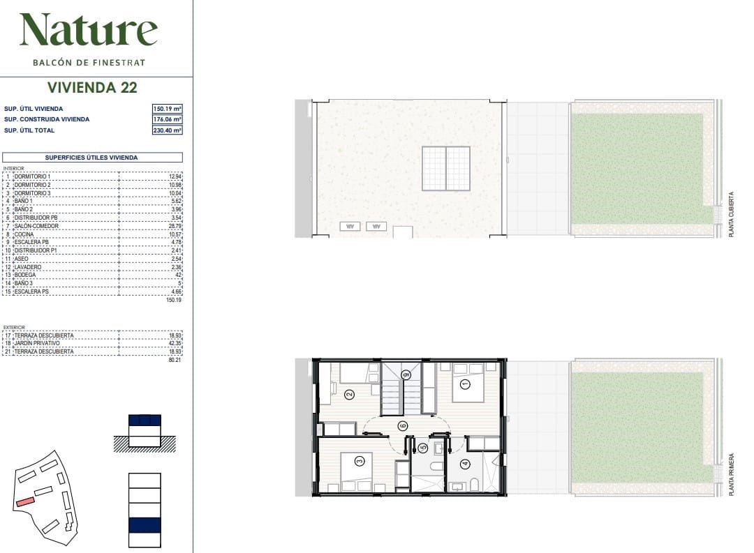 3 makuuhuone Omakotitalo myytävänä paikassa Finestrat mukana uima-altaan 
autotalli - 425 000 € (Ref: 9565554)