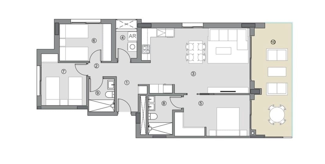 3 sovrum Lägenhet till salu i Orihuela Costa med pool garage - 364 000 € (Ref: 9591648)