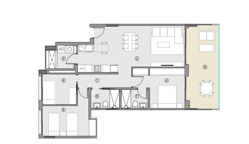 3 sovrum Lägenhet till salu i Orihuela Costa med pool garage - 364 000 € (Ref: 9591648)