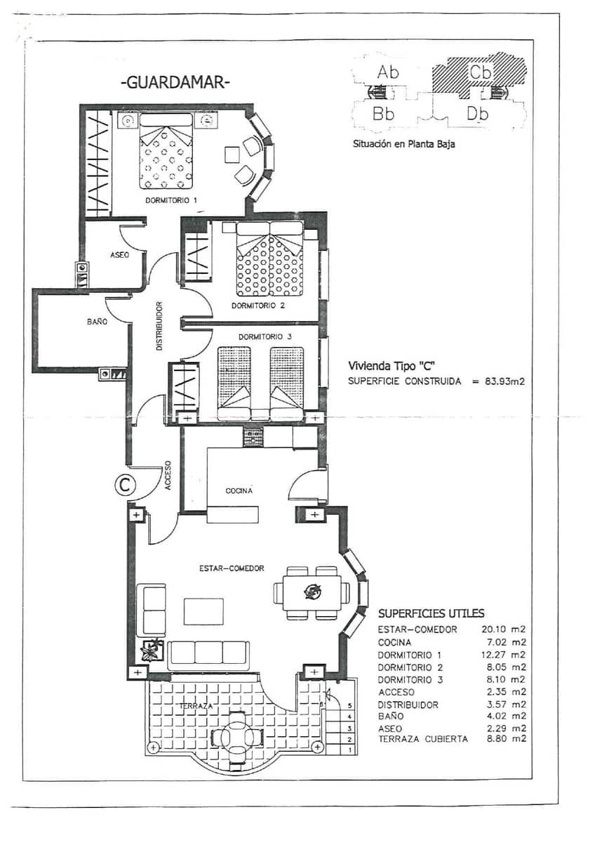 3 slaapkamer Appartement te koop in Guardamar del Segura met zwembad garage - € 246.000 (Ref: 10150391)