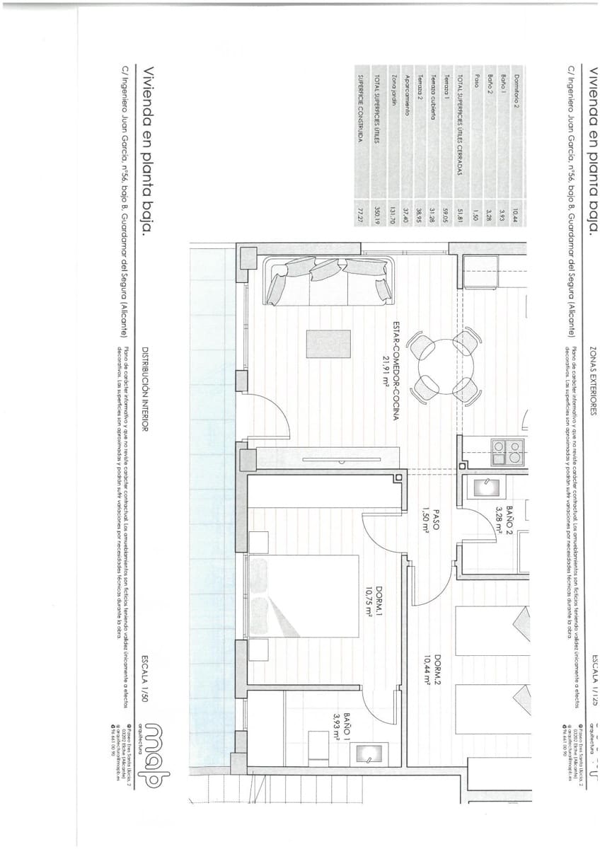 2 quarto Apartamento para venda em Guardamar del Segura com piscina - 199 900 € (Ref: 8841053)