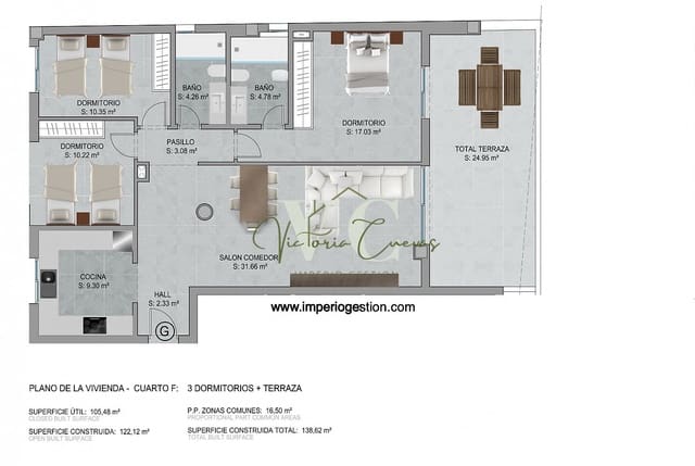3 soverom Penthouse til salgs i Torre del Mar, Vélez-Málaga med svømmebasseng - € 465 000 (Ref: 7734673)