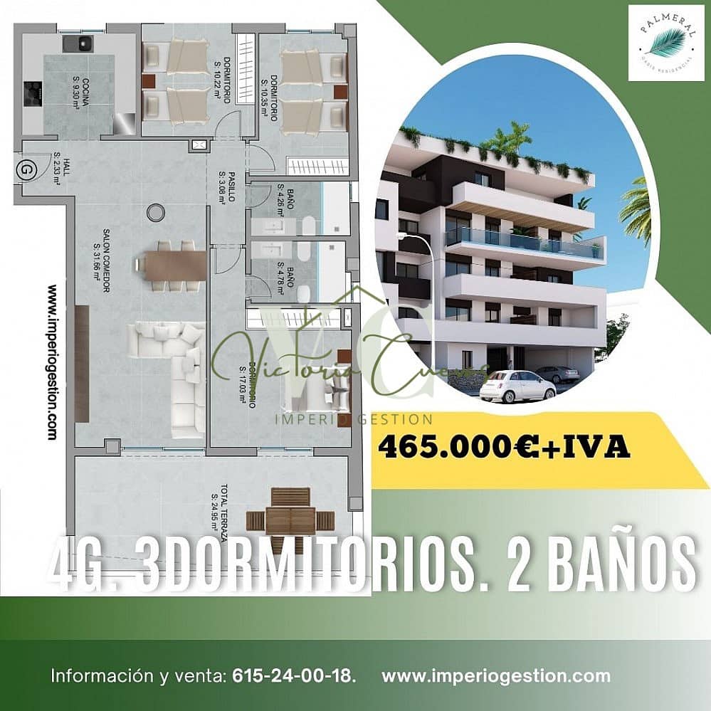 3 sovrum Lägenhet till salu i Torre del Mar med pool - 465 000 € (Ref: 7734673)