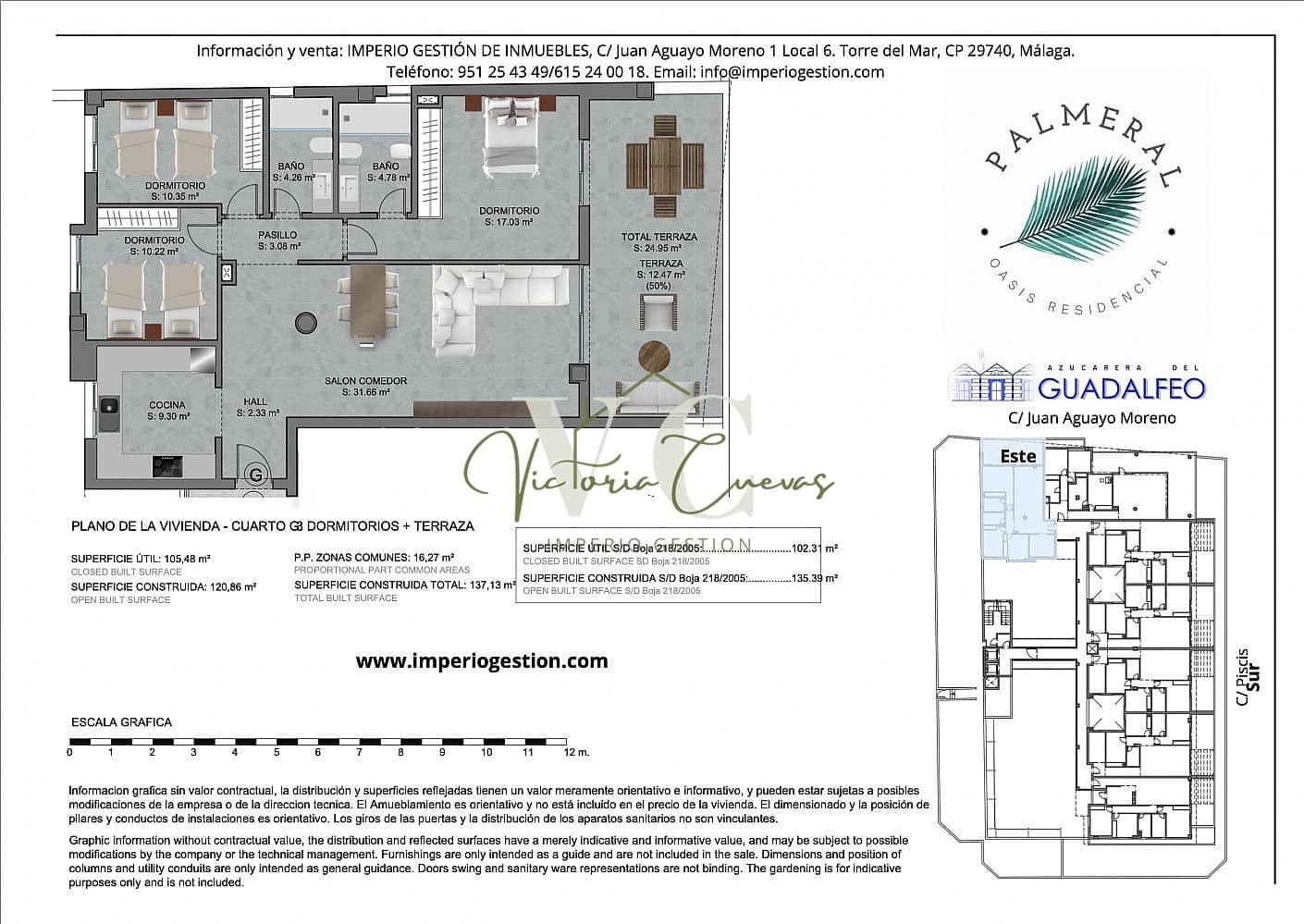 3 quarto Apartamento para venda em Torre del Mar com piscina - 465 000 € (Ref: 7734673)