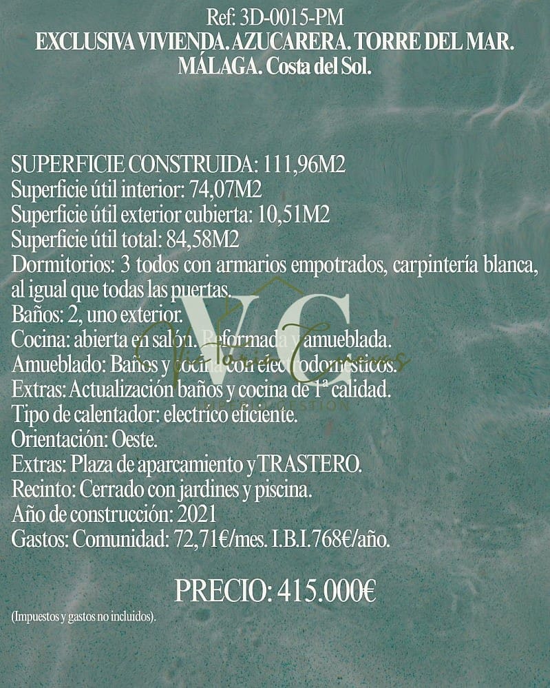 3 bedroom Apartment for sale in Velez-Malaga with pool garage - € 415,000 (Ref: 9603091)