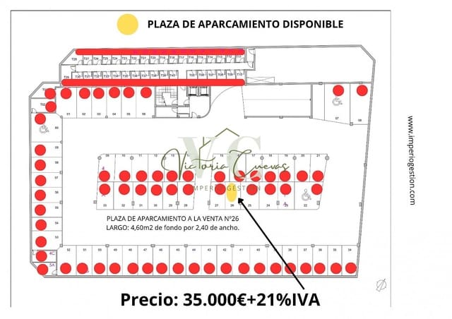 Garasje til salgs i Torre del Mar, Vélez-Málaga - € 35 000 (Ref: 9950366)