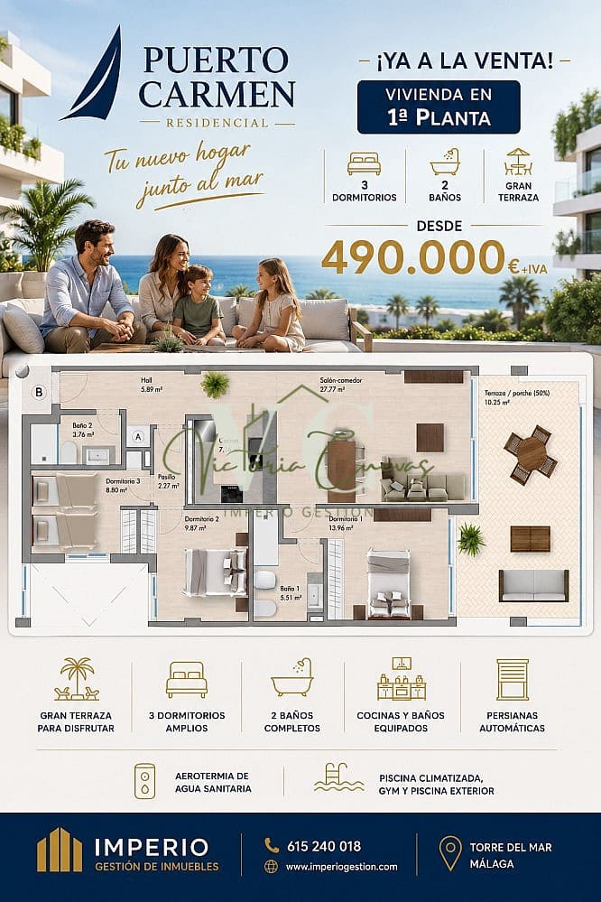 Leilighet til salgs i Caleta de Velez med svømmebasseng - € 490 000 (Ref: 9973681)