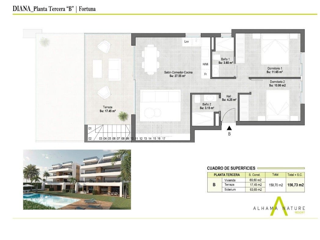 2 slaapkamer Appartement te koop in Condado de Alhama - € 189.900 (Ref: 7807815)