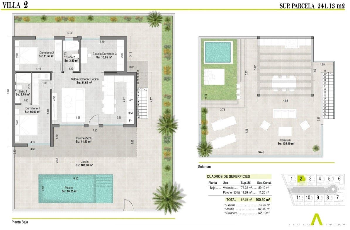 Chalet de 3 habitaciones en Alhama de Murcia en venta - 270.000 € (Ref: 8195433)