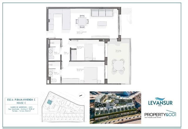 2 makuuhuone Huoneisto myytävänä paikassa El Hornillo, Aguilas mukana uima-altaan - 180 000 € (Ref: 8428906)