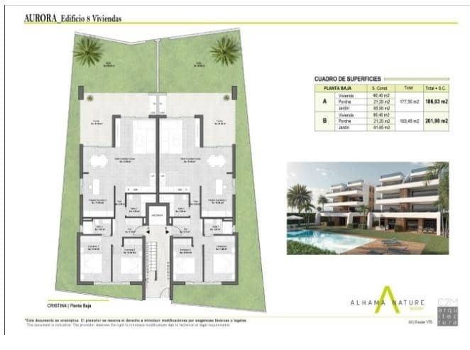 3 bedroom Apartment for sale in Alhama de Murcia with pool - € 198,900 (Ref: 8428907)