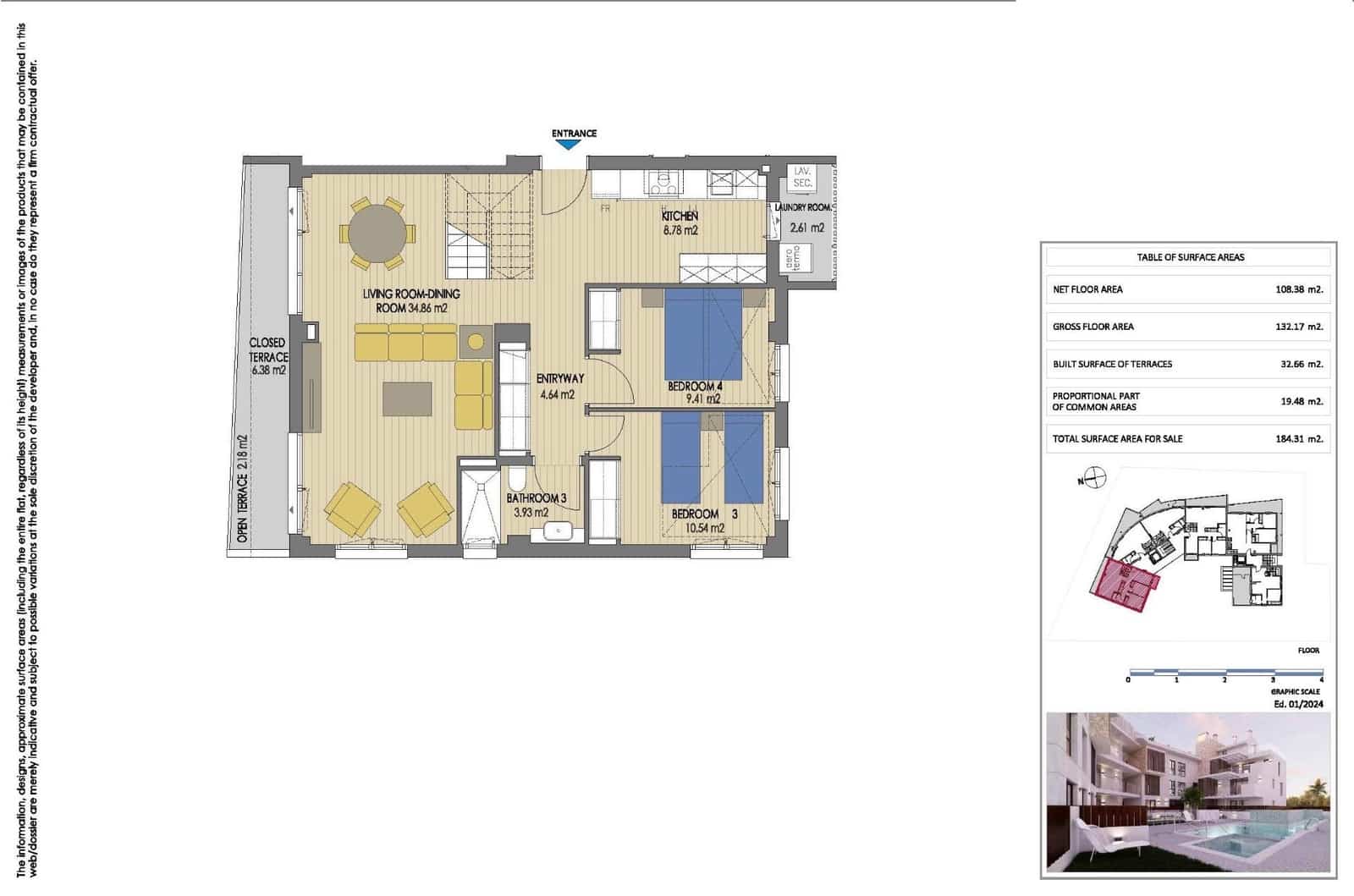 4 sovrum Lägenhet till salu i Javea / Xabia med pool garage - 647 000 € (Ref: 10027658)