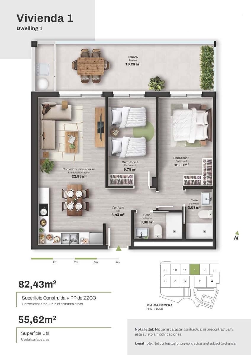2 sypialnia Apartament na sprzedaż w Mojacar z basenem garażem - 296 000 € (Ref: 10029870)